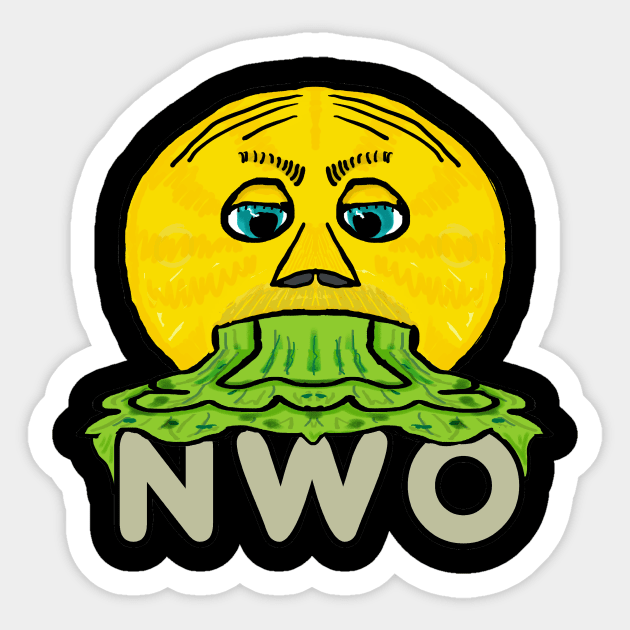 Anti New World Order Sticker by Mark Ewbie